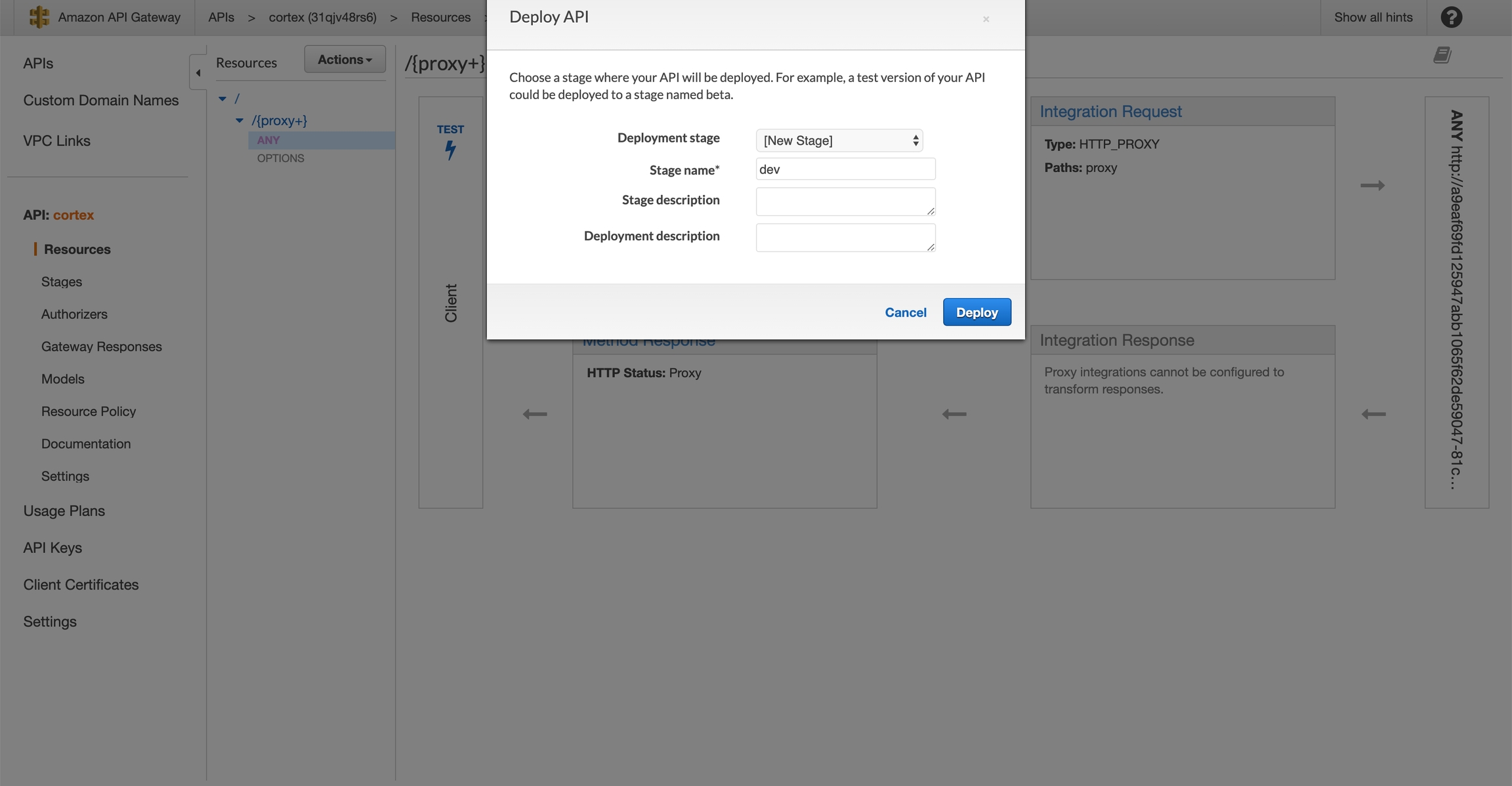 HTTPS with API Gateway | cortex